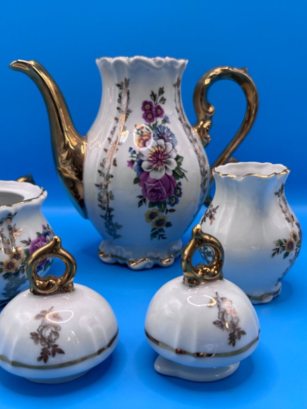 Vintage Gold Luster Barvarian Tea Set - Picture 7 of 11